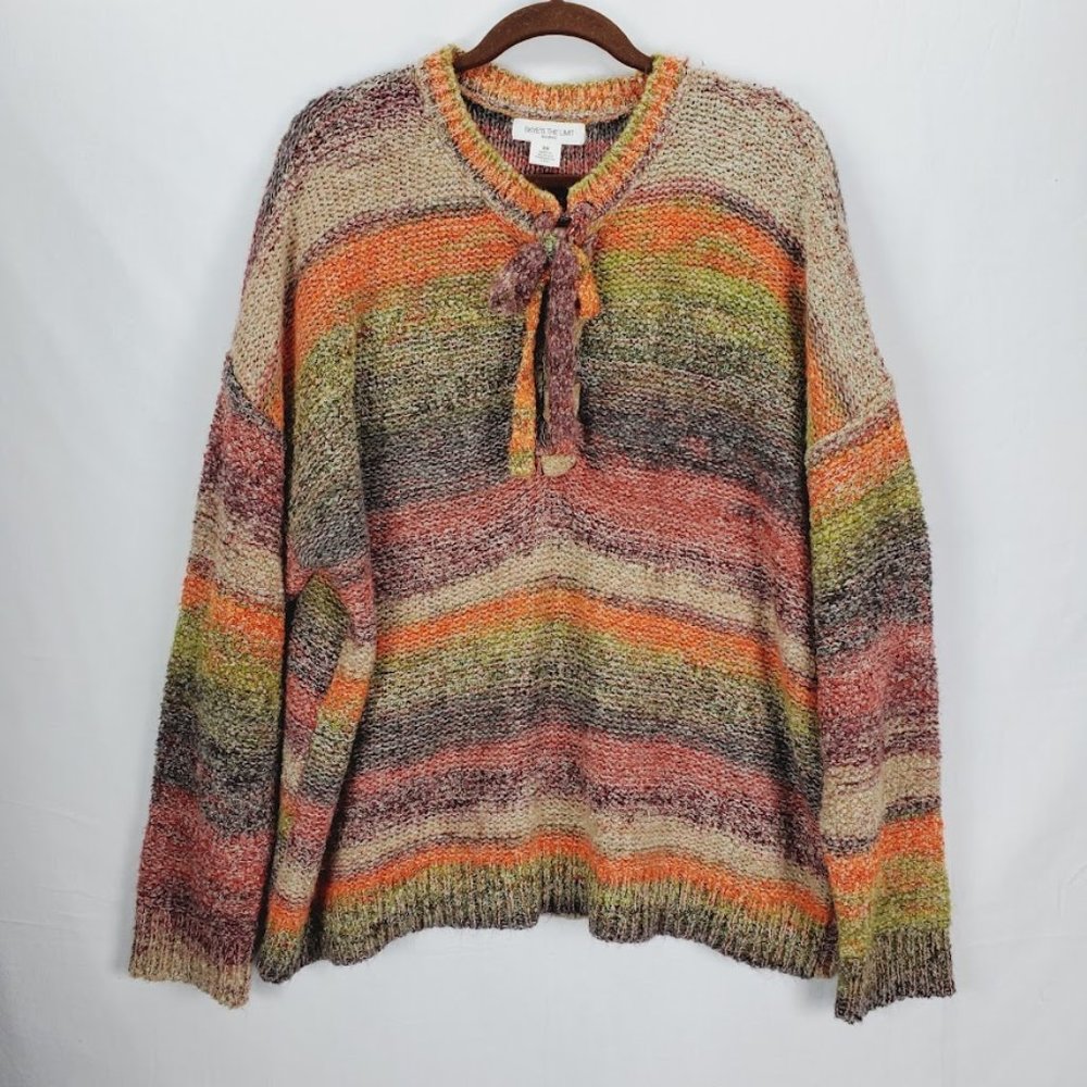 Skye's the Limit Woman Lace Up Sweater 3X Fall